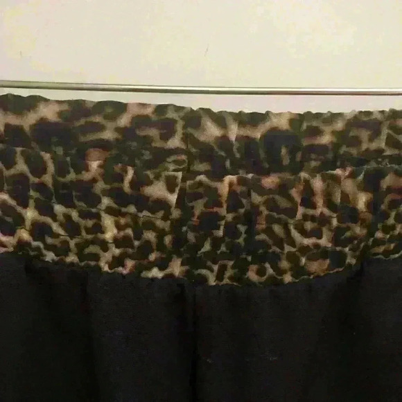 ZARA Jogger Trousers Side Leopard White Print Black  Size Small - Picture 5 of 9